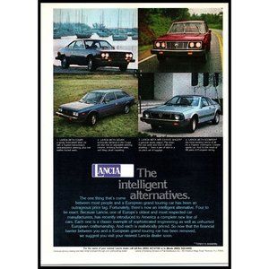 1976 Lancia Beta Car Lineup Vintage Print Ad Coupe Scorpion Estate Wall Art